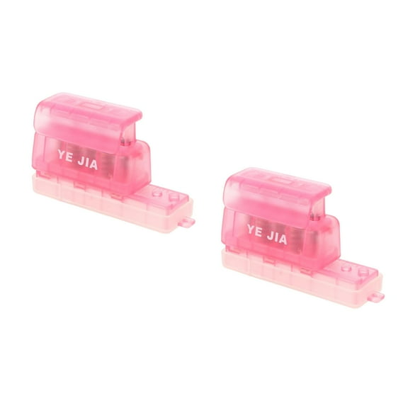 MLINS 2 Count Puncher Five Hole Punch Sturdy Hole Punch Office 8.3X2.5CM Pink