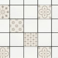 thumbnail image 4 of 36 pegatinas autoadhesivas para azulejos de pared, diseño geométrico, con motivos florales pastel, resistentes al agua, para decoración de pared de cocina y baño, de 10 x 10 cm., 4 of 7