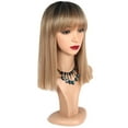 thumbnail image 5 of Dreparja Clearance Wig Women's Short Shoulder-length Straight Hair female Bob Wig, 5 of 9