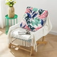 thumbnail image 2 of Palm Leaf Meditation Pillow&nbsp;– 22x22 Inch Square Cushion, Dutch Velvet, Botanical Green Design (Relaxing Summer Vibes), 2 of 7