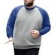 thumbnail image 2 of pstuiky camisas de manga larga para hombre, Camiseta informal de talla grande para hombre con cuello redondo y manga larga con bloques de color afelpado. salir tops xl, 2 of 6