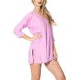 thumbnail image 2 of HAPPY BAY Women's Beachwear Summer Swim Beach Dress Cover ups for Swimwear Women Swimsuit Coverups for Women Cover-up Mini Wear for Women 16-18 Pink_AC153, 2 of 4