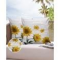 thumbnail image 6 of Outdoor Throw Pillow Cover Farm Garden Sunflowers on Wooden Plank Waterproof Cushion Covers 2 Pack Blossoming Floral Pillow Cases Home Decoration for Patio Garden Couch Sofa, 6 of 6