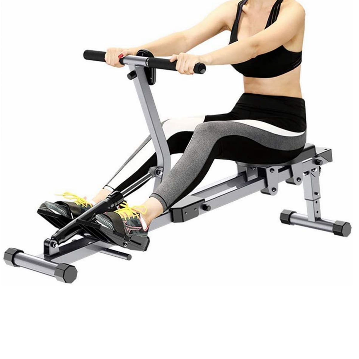 LCD Rowing Machine Rower 12 Level Adjustable Cardio Exercise Fitness Home Gym 