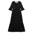 thumbnail image 4 of Mifsaly Little Girl Dresses Ruffle Half Sleeve A-Line Tiered Long Dress Comfortable Flowy Casual Summer Beach Sundress with Pockets, 4 of 7