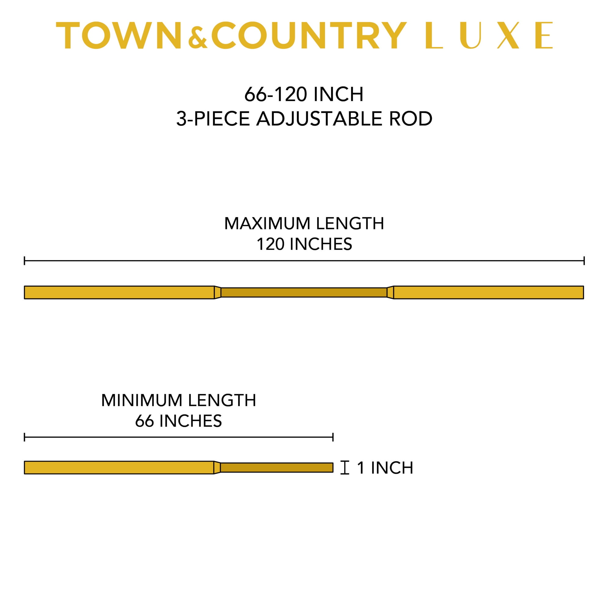 TOWN & COUNTRY LUXE Marbled Sphere Single Indoor Curtain Rod and Finial Set, Natural Marble Stone Look, Easy Install Wall Mount, Matte Black, Adjustable 66”-120”