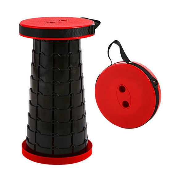 Tabouret Télescopique Portable, Tabouret Rétractable pour Camping Jardin Pêche Randonnée Voyage BBQ, Siège Rétractable Pêche Marche pour Aînés