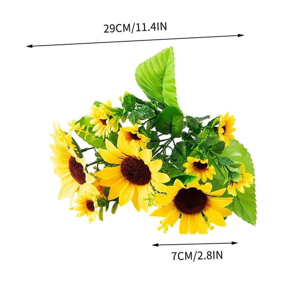Sunflowers Artificial Flowers Mini Sunflowers Fake Yellow Flowers Daisies Flowers for Indoor Outdoor Home Kitchen Table Wedding Centerpieces Decor