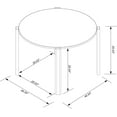 thumbnail image 3 of Manhattan Comfort Gales Round 46.54 Dining Table in Beige with Solid Wood Legs, 3 of 9