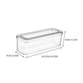 thumbnail image 3 of Refrigerator Storage Box, Stackable Covered Refrigerator Storage Box, Transparent Plastic Food Storage Box, Suitable For Kitchen, Countertop, Cabinet, Refrigerator, 45.65 Oz., 3 of 6