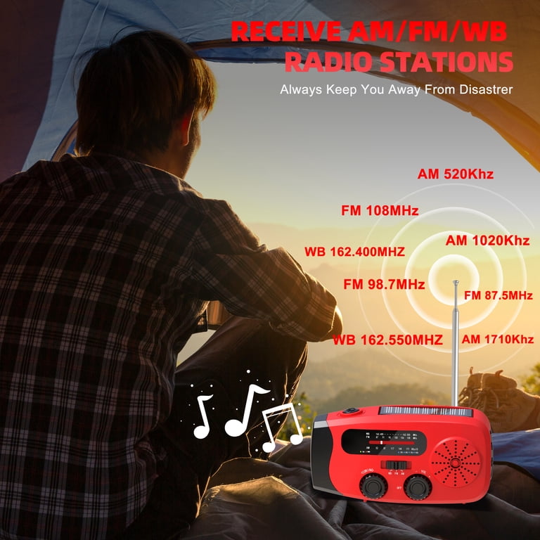 Greadio Emergency Hand Crank Radio with Solar Charging photo 3