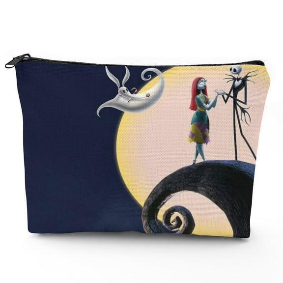 The Nightmare Before Christmas Cosmetic Bag Makeup Bags for Women Small Makeup Pouch Travel Bags for Toiletries Waterproof Gift