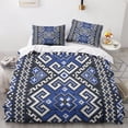 thumbnail image 2 of Ensemble de Housse de Couette Style Marocain 3D Caractéristiques Régionales Imprimé Ensemble de Literie Housse de Couette 3 Pcs Microfibre Douce avec Fermeture Éclair, 2 of 5