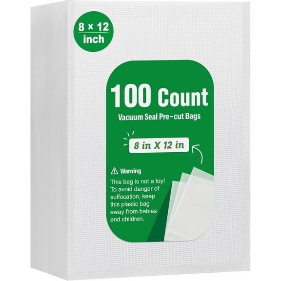 Vacuum Sealer Bags Quart, BPA Free Heavy Duty Precut Seal Bags for Food Storage, Meal Prep or Sous Vide