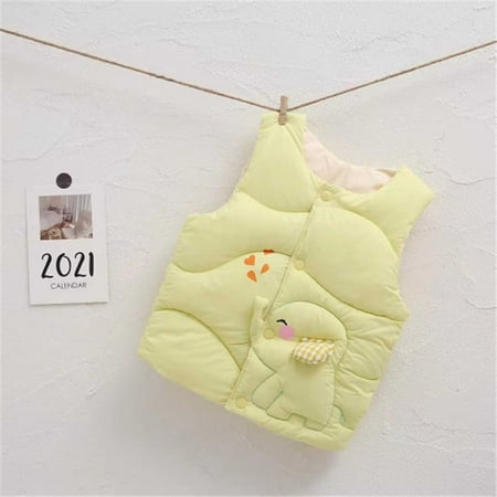 

LIDYCE baby pajamas Girls Warm Vest Winter Boys Thicken Waistcoat Kids Outerwear Vest Cotton Jackets