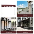 thumbnail image 6 of Outsunny 6' Drop Arm Manual Retractable Window Awning Sun Shade Shelter for Patio Balcony Outdoor, Aluminum, Wine Red, 6 of 9