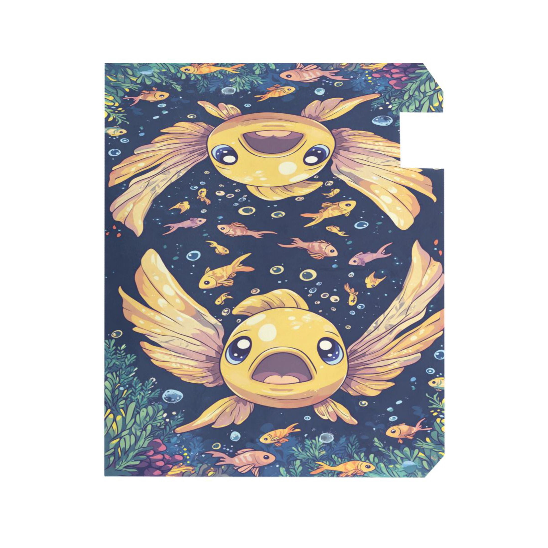 Mailbox Covers Magnetic Large Size 25.4x20.78 in Mailbox Wraps Post for Garden Yard Decor Yellow Fish with Large Wings