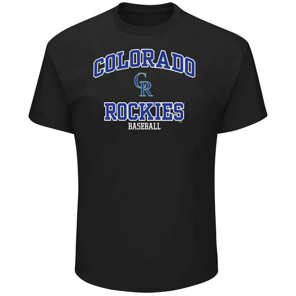 Men's Majestic Black Colorado Rockies High Praise T-Shirt