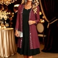 thumbnail image 7 of HongQid Women's Sheer Chiffon Cardigan, 3/4 Sleeve Open Front Duster Rhinestone Trim Edge, Lightweight Layering Jacket Wedding Formal Elegant Evening Outfit Clothing Ladies Dressy Cover Up, 7 of 7