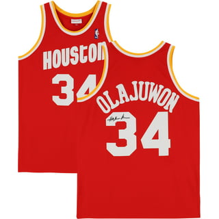Mens Houston Rockets Hakeem Olajuwon adidas Navy Blue Hardwood Classics  Swingman Jersey