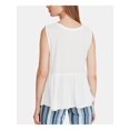 thumbnail image 2 of FREE PEOPLE Womens Ivory Sleeveless Scoop Neck Peplum Top  Size L, 2 of 4