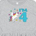 thumbnail image 4 of Inktastic I'm Four Unicorn 4th Birthday Girls Toddler Dress, 4 of 5