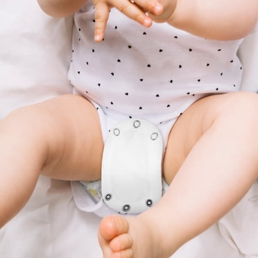 BESTONZON Washable Cotton Bodysuit Size Enhancers White Snap Button Closure Adjustable Length 5Pcs