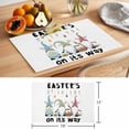 thumbnail image 6 of Happy Easter Placemats Set of 4 Simple Colorful Gnomes Easter Eggs Floral Carrots Plant Heat Insulation Washable Place Mats, Non-Slip Table Mats for Dining Table Party Kitchen Decor,13x19 Inch, 6 of 9