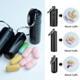 thumbnail image 4 of miduoudo-3 Pcs Pill Case Waterproof Pill Box Organizer with Keychain for Pocket or Purse,Daily Pill Container Weekly Pill Organizer for Outdoor Camping Traveling,Black, 4 of 4