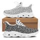 thumbnail image 1 of Yikeluo Zapatillas deportivas transpirables con estampado de calavera en blanco y negro para mujer, informales, para correr, de malla, 1 of 6