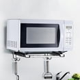 thumbnail image 3 of Stainless Steel Microwave Oven Rack Wall-Mounted Microwave Oven Rack With Hook, 3 of 8
