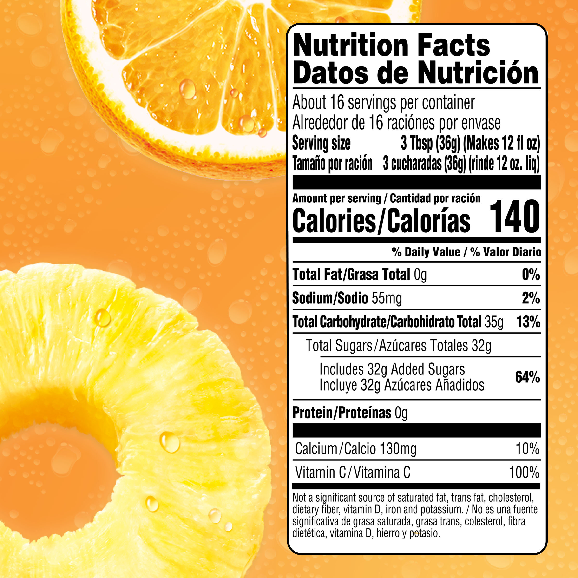 Tang Orange Pineapple Artificially Flavored Powdered Soft Drink Mix, 20 oz Canister - image 4 of 14