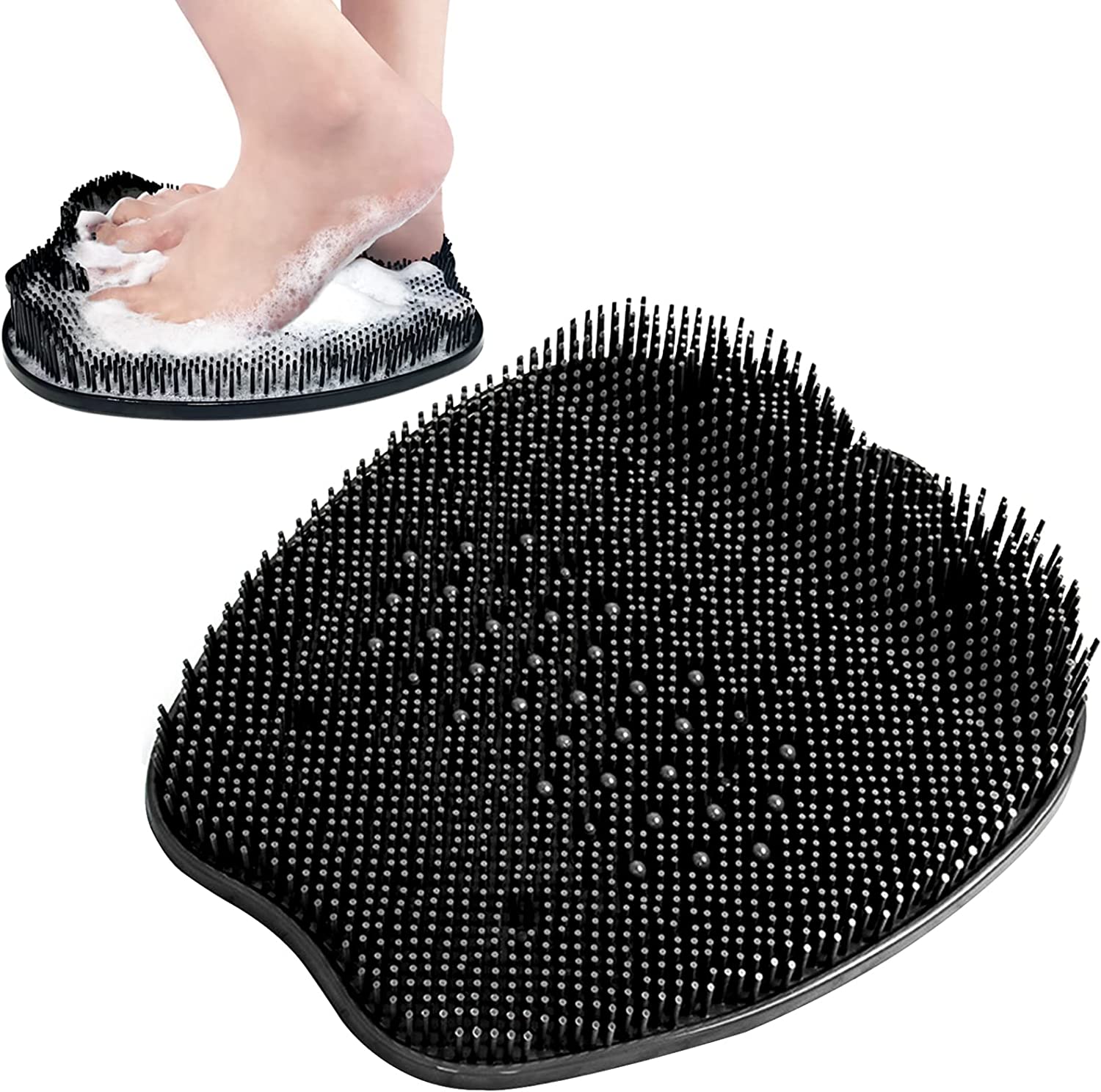 Shower Foot Massager Scrubber Mat, Silicone Foot Scrubber for Use in
