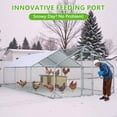 thumbnail image 5 of Pefilos 10x20x6.5FT Spacious Metal Chicken Coop, Sturdy Dome Run, Weatherproof Cover, Walk-In Access & Roosting Perch, Gray, 5 of 8