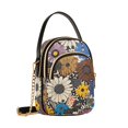 thumbnail image 7 of FORMRS Crossbody Bag for Women Quilted Travel Shoulder Cell Phone Purse with Chain Strap Handbag, Beige Flowers, 7 of 7
