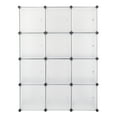 thumbnail image 5 of 12-Cube Storage Organizer, Eco-Friendly Closted Cube Storage Shelf, Stackable DIY Plastic Closet Cabinet, Closet Storage Shelves with Doors, Modular Clothing/Toys/Book Organizer Containers, A1742, 5 of 7