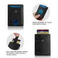 thumbnail image 5 of Serman Brands RFID Blocking Slim Wallet | Bifold Genuine Leather Thin Minimalist Front Pocket Wallets | Credit Card Holder | For Men with Money Clip | Charcoal Black, 5 of 7