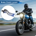 thumbnail image 2 of Palancas de freno y embrague cortas y largas Unique Bargains para Honda Rebel/CMX 500/300 17-21, palanca de freno ajustable de motocicleta de aleación de aluminio con mango de titanio y extremo azul, 2 of 7