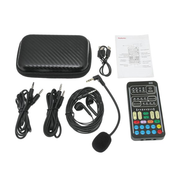 I9 Voice Changer Live Sound Card + Microphone + Headphones