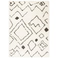 thumbnail image 2 of Safavieh Flokati Aiden Geometric Shag Area Rug, Ivory/Charcoal, 5'3" x 7'6", 2 of 8