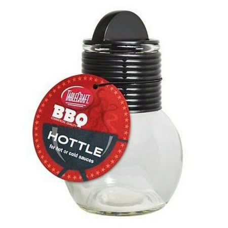 TableCraft BBQ Series 10oz Glass Hottle - Hot & Cold Sauce / Liquid Decantur