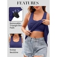 thumbnail image 5 of Sociala Women Built in Bra Summer Dresses with Pockets Beach Sundress Casual Loose Sleeveless Racerback Tank Dress, 5 of 8