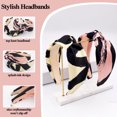 thumbnail image 5 of 2Pcs Knotted Headbands for Women,BEGOOD Splash-ink Wide Headwear Fashion Hairband for Girls, 5 of 6