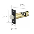 thumbnail image 2 of Matte Black 2-Way Square Corner Replacement Entry Latch, Adjustable Backset, 2 of 7