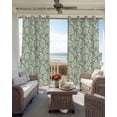 thumbnail image 6 of Flower Floral Blackout Curtains for Bedroom Living Room Darkening Curtains 54 Inch Long Green Grey Silhouette Nature Patterns Short Curtain for Small Window Treatment Grommet Drapes 42"x54"x2, 6 of 9