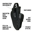 thumbnail image 4 of Strategy Brand Large Frame Polyester Pistol Holster. Fits up to 4 - 5 in Barrel with Magazine Pouch, Right Hand, 4 of 9