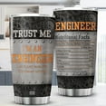thumbnail image 2 of Engineer Nutritional Facts Tumbler 20 Oz Funny Saying Coffee Cup With Lid Things For Engineers Student Engineer Dad Mug Insulated Mechanical Engineering Gifts For Men Husband Tumbler 05P, 2 of 7
