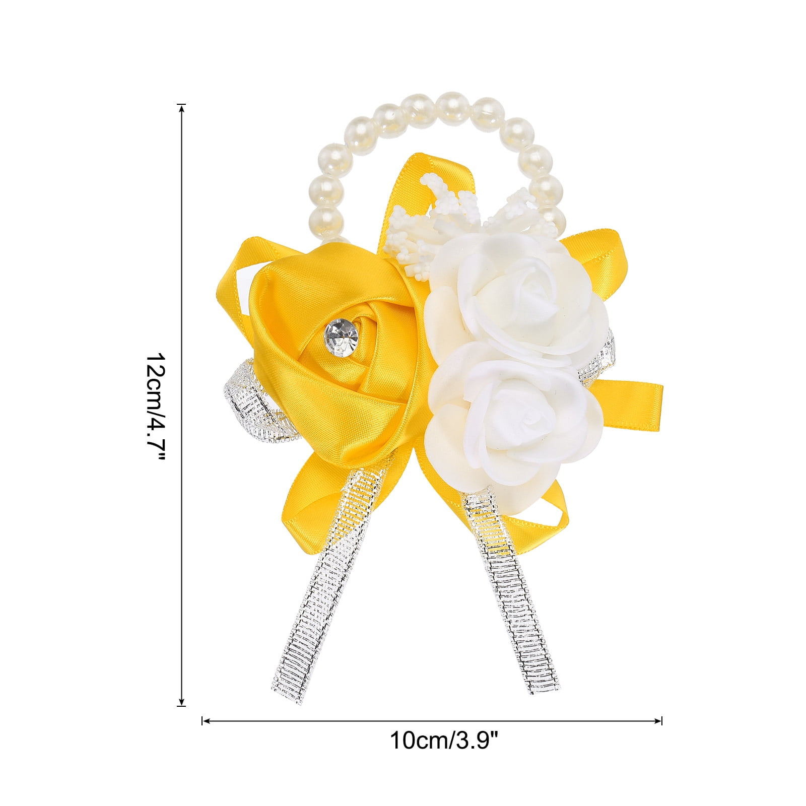 Uxcell Pack of 6 Wrist Corsage Artificial Flower Bracelets Rose Wrist Bride  Groom Decorative Wedding Prom Gold Tone - Walmart.com