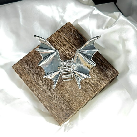 TUITOONM Gothic Bat Hair Clip Halloween Metal Alloy Hair Accessory for Women, Half-Up Hairstyle Headpiece, Dark Elegant Costume Party Decoration