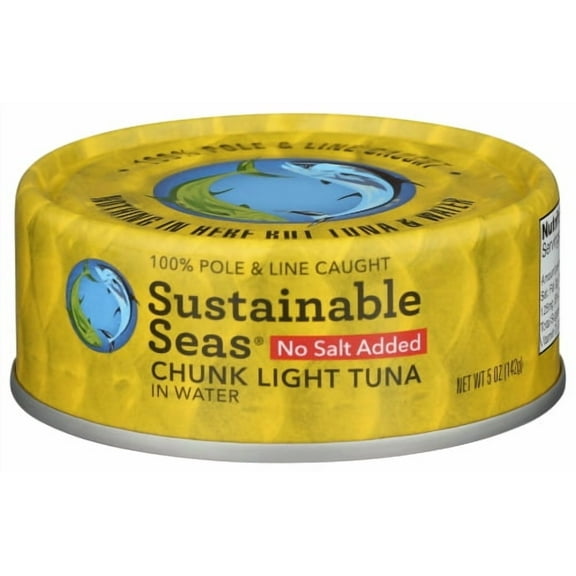 Sustainable Seas Tuna Light Chunk in Water No Salt 5 oz (Pack of 12)